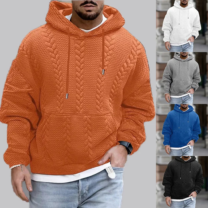 Autumn Sturdy Jacquard Pattern Hoodie for Men