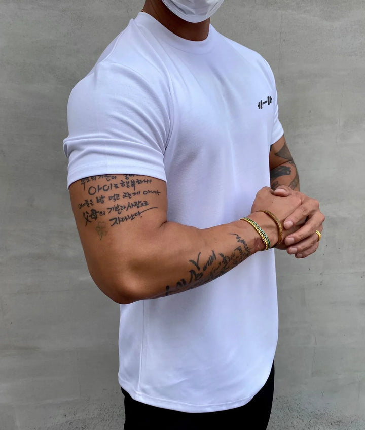 Lifting shirt white