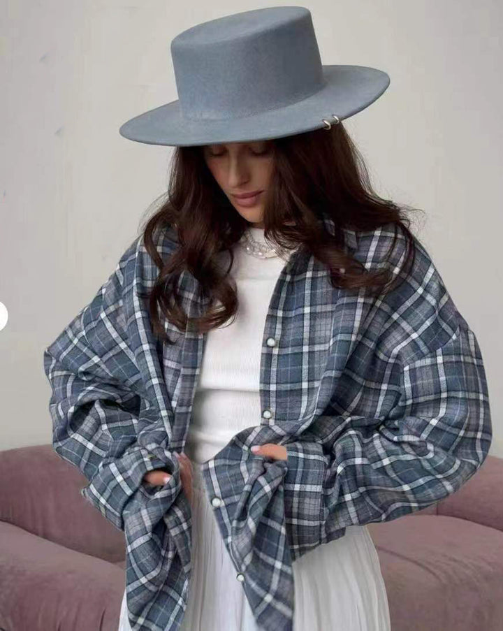 Angela | Oversized Plaid Shirt